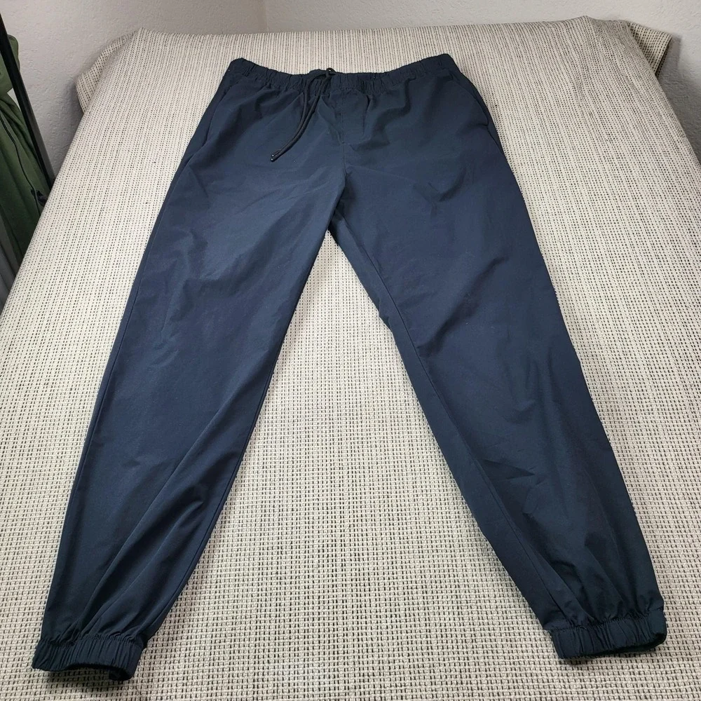 Banana Republic Jogger Pants Mens 36x29 Blue Elastic‎ Waist Cuffed Casual
